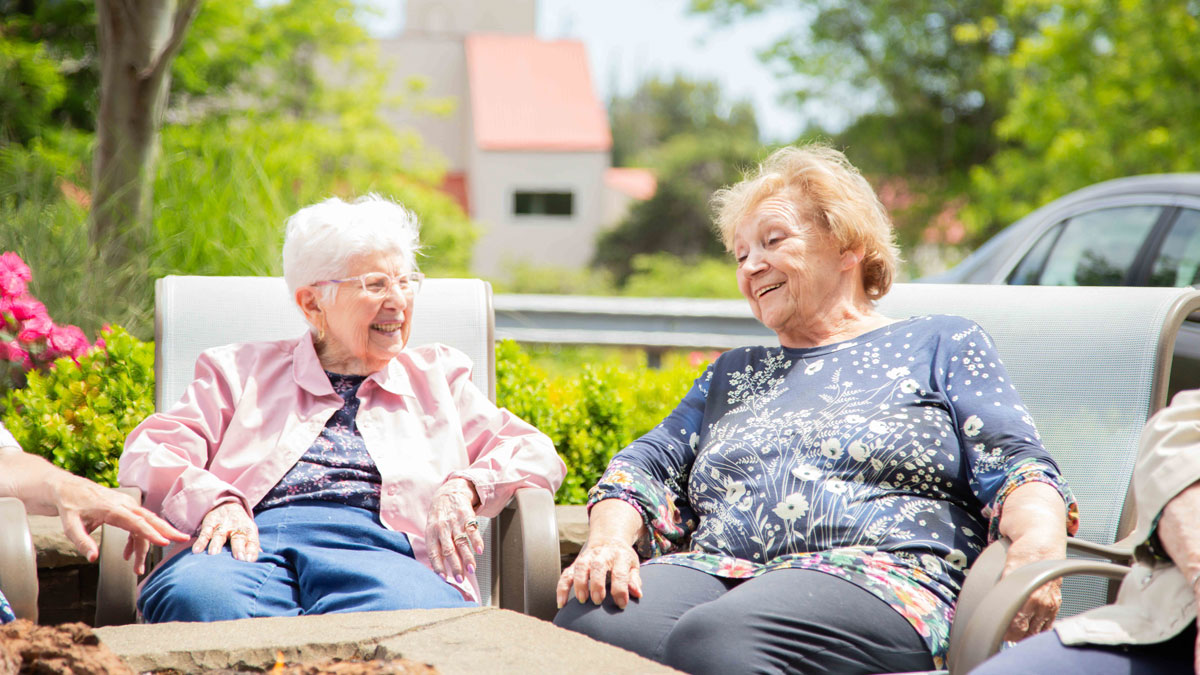 Residents enjoying time together at Stone Lodge